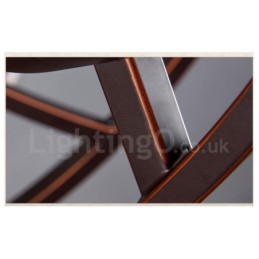 8 Light Rustic Lodge Integrated Metal Chandelier