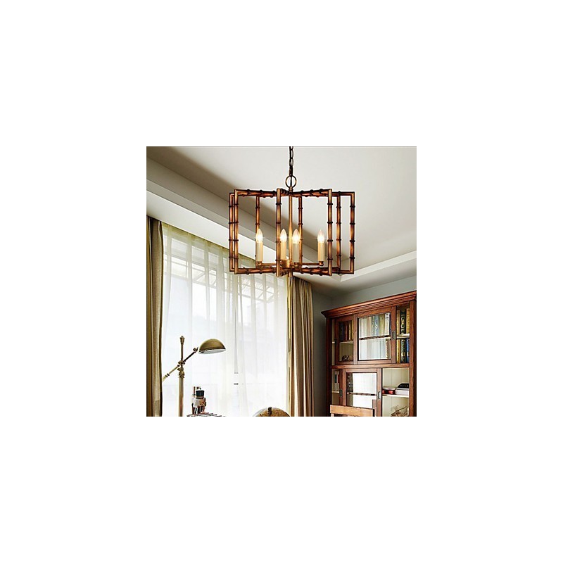 American Country Simple Antique Copper Iron Chandelier Chandelier Creative
