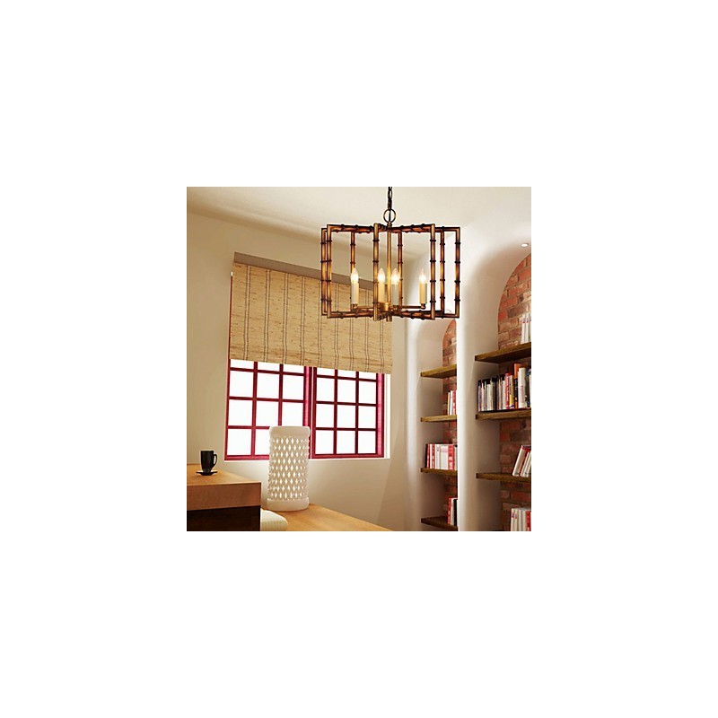 American Country Simple Antique Copper Iron Chandelier Chandelier Creative