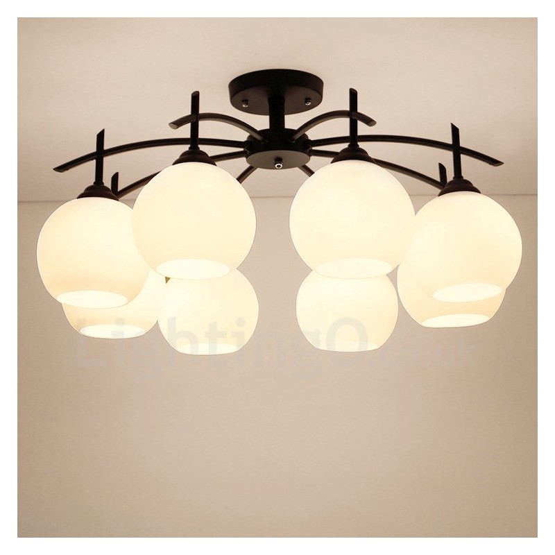8 Light Traditional Classic Integrated Chandelier