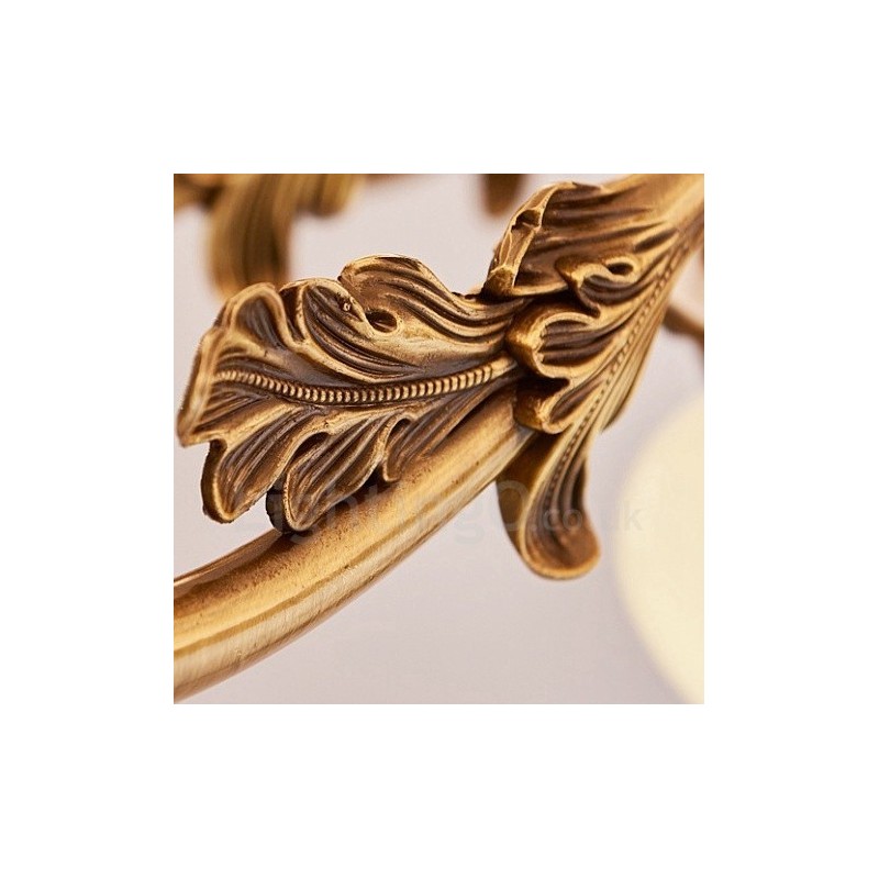 6 Light Traditional Classic Integrated Metal Luxury Chandelier