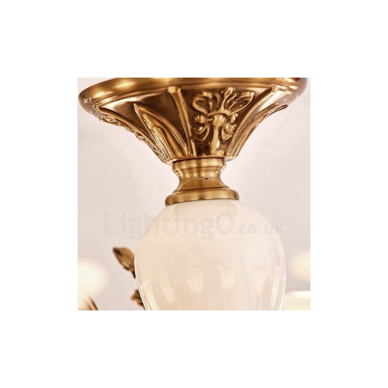 6 Light Traditional Classic Integrated Metal Luxury Chandelier