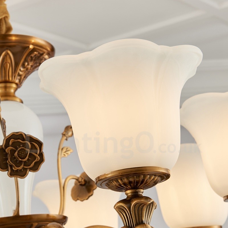 8 Light Traditional Classic Integrated Metal Luxury Chandelier