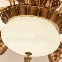8 Light Traditional Classic Integrated Metal Luxury Chandelier