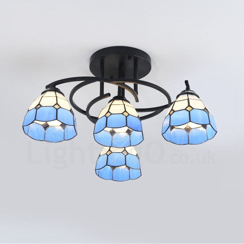 4 Light Mediterranean Style Integrated Chandelier