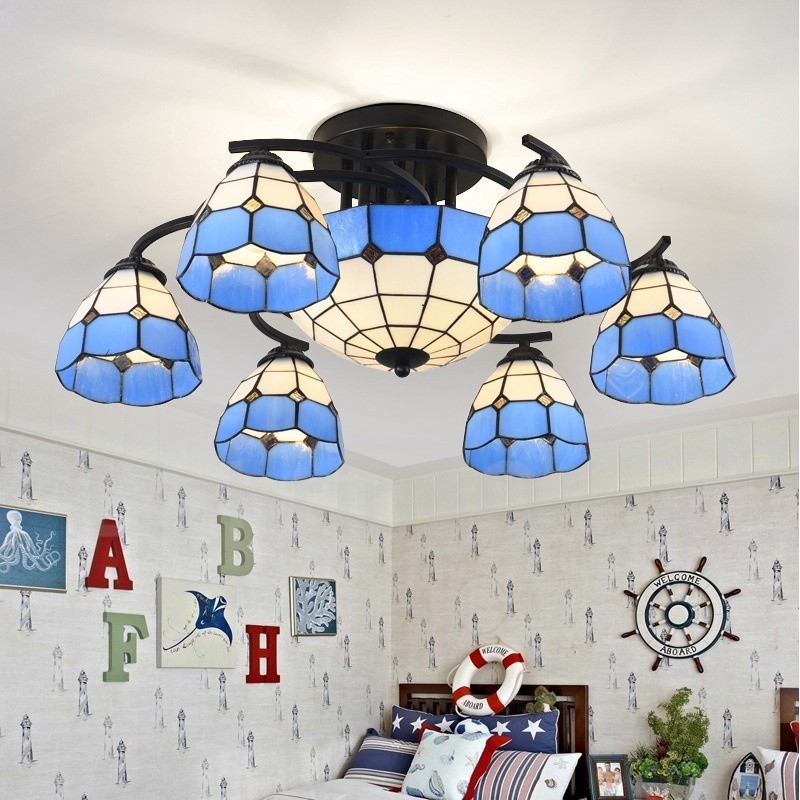 9 Light Mediterranean Style Integrated Chandelier