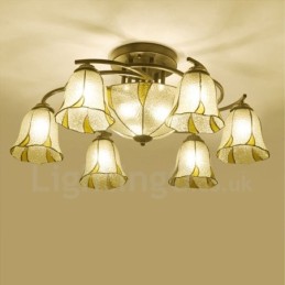 9 Light Mediterranean Style Integrated Bath Metal Chandelier