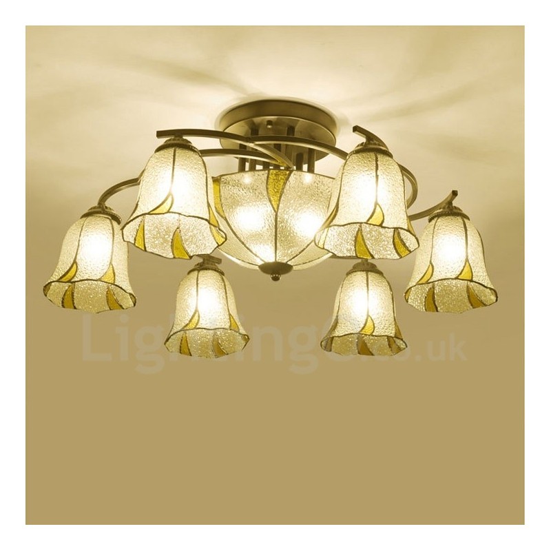 9 Light Mediterranean Style Integrated Bath Metal Chandelier