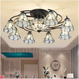 11 Light Mediterranean Style Integrated Bath Metal Chandelier