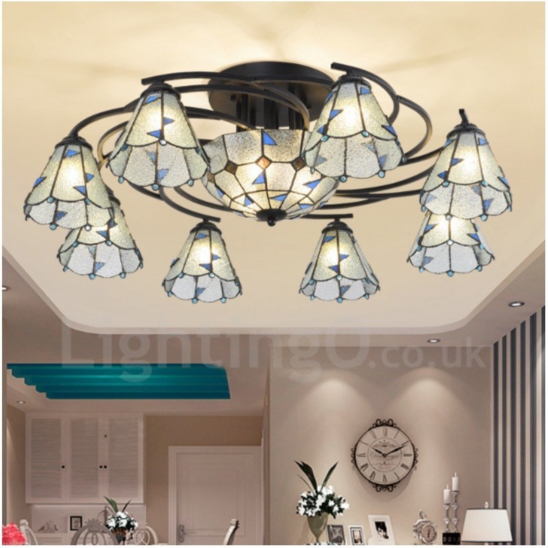 11 Light Mediterranean Style Integrated Bath Metal Chandelier