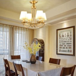 4 Light Rustic Lodge Integrated Metal Copper Chandelier