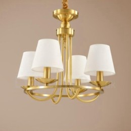 4 Light Rustic Lodge Integrated Metal Copper Chandelier