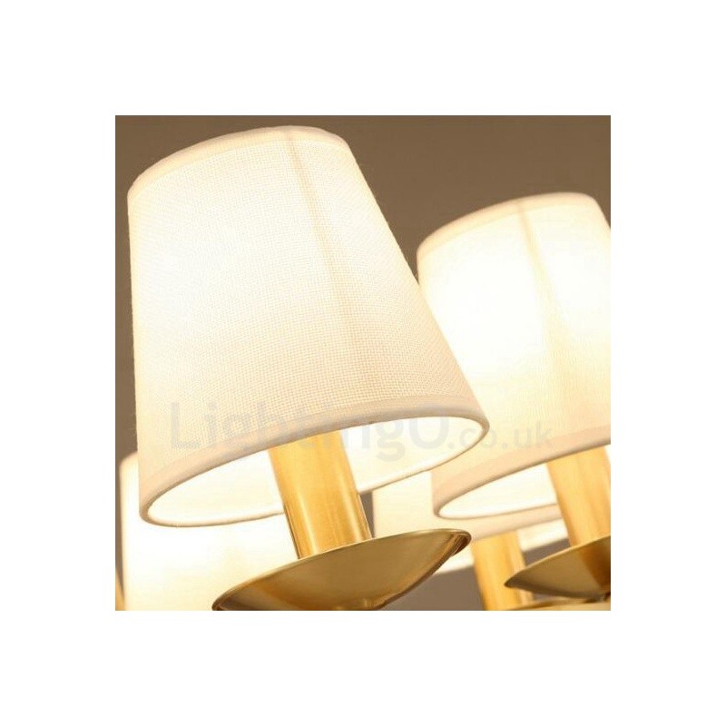 6 Light Rustic Lodge Integrated Metal Copper Chandelier