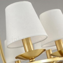 Brass 8 Light Rustic Lodge Integrated Metal Copper Chandelier