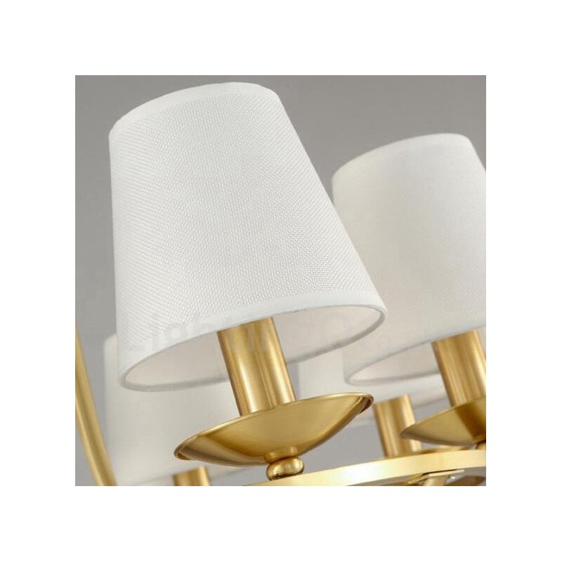 Brass 8 Light Rustic Lodge Integrated Metal Copper Chandelier