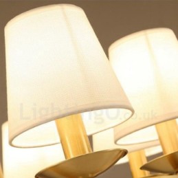 Brass 8 Light Rustic Lodge Integrated Metal Copper Chandelier