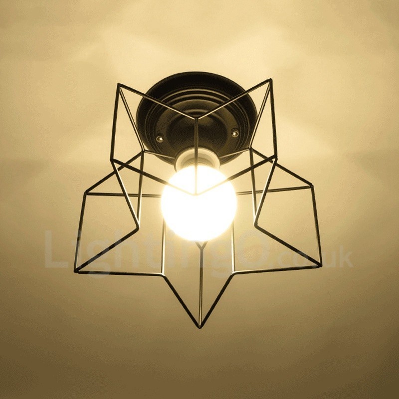 Single Light Rustic Lodge Integrated Chandelier