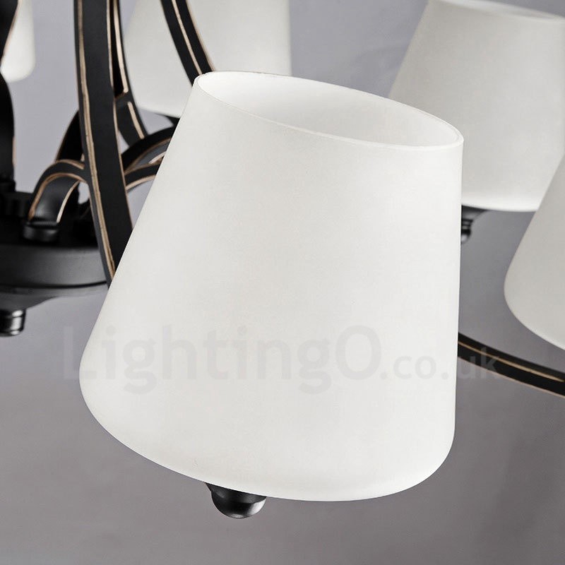 3 Light Rustic Lodge Integrated Metal Chandelier