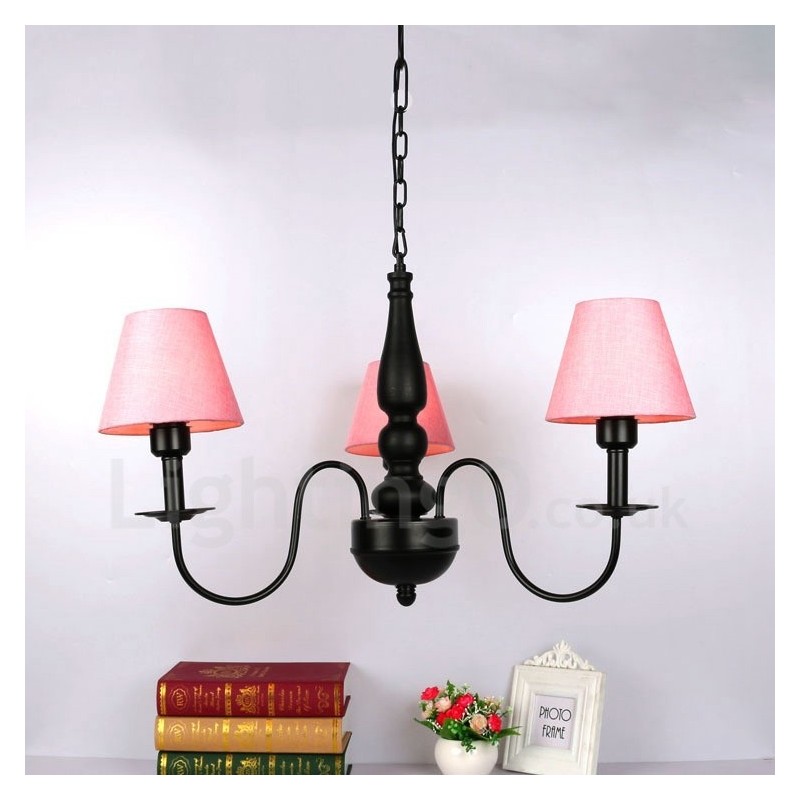 3 Light Traditional Classic Integrated Metal Chandelier