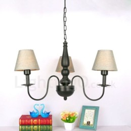 3 Light Traditional Classic Integrated Metal Chandelier