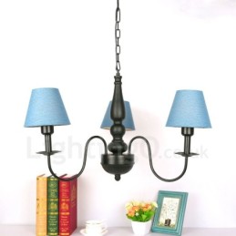 3 Light Traditional Classic Integrated Metal Chandelier