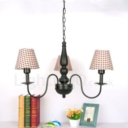 3 Light Traditional Classic Integrated Metal Chandelier