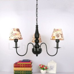 3 Light Traditional Classic Integrated Metal Chandelier