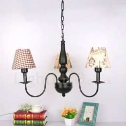 3 Light Traditional Classic Integrated Metal Chandelier