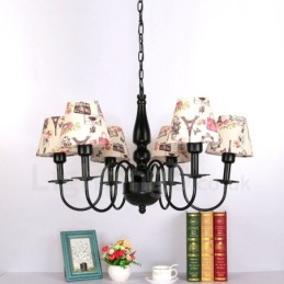 6 Light Mediterranean Style Integrated Metal Chandelier