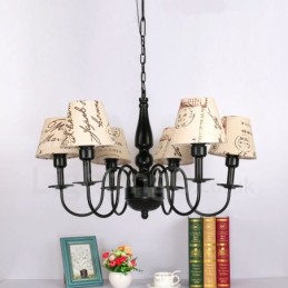 6 Light Mediterranean Style Integrated Metal Chandelier