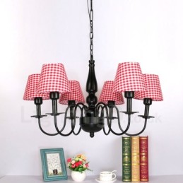 6 Light Mediterranean Style Integrated Metal Chandelier