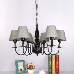 6 Light Mediterranean Style Integrated Metal Chandelier