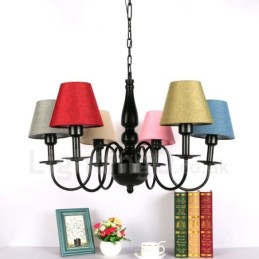 6 Light Mediterranean Style Integrated Metal Chandelier