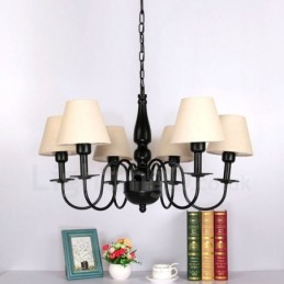 6 Light Mediterranean Style Integrated Metal Chandelier