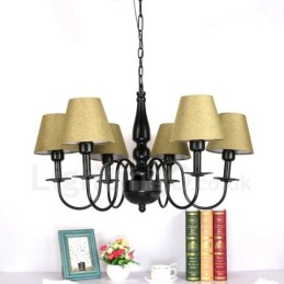 6 Light Mediterranean Style Integrated Metal Chandelier