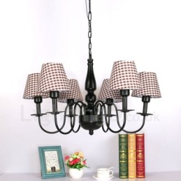 6 Light Mediterranean Style Integrated Metal Chandelier