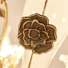 6 Light Traditional Classic Integrated Metal Chandelier