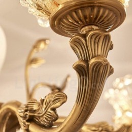 8 Light Traditional Classic Integrated Metal Chandelier