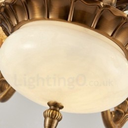 8 Light Traditional Classic Integrated Metal Chandelier