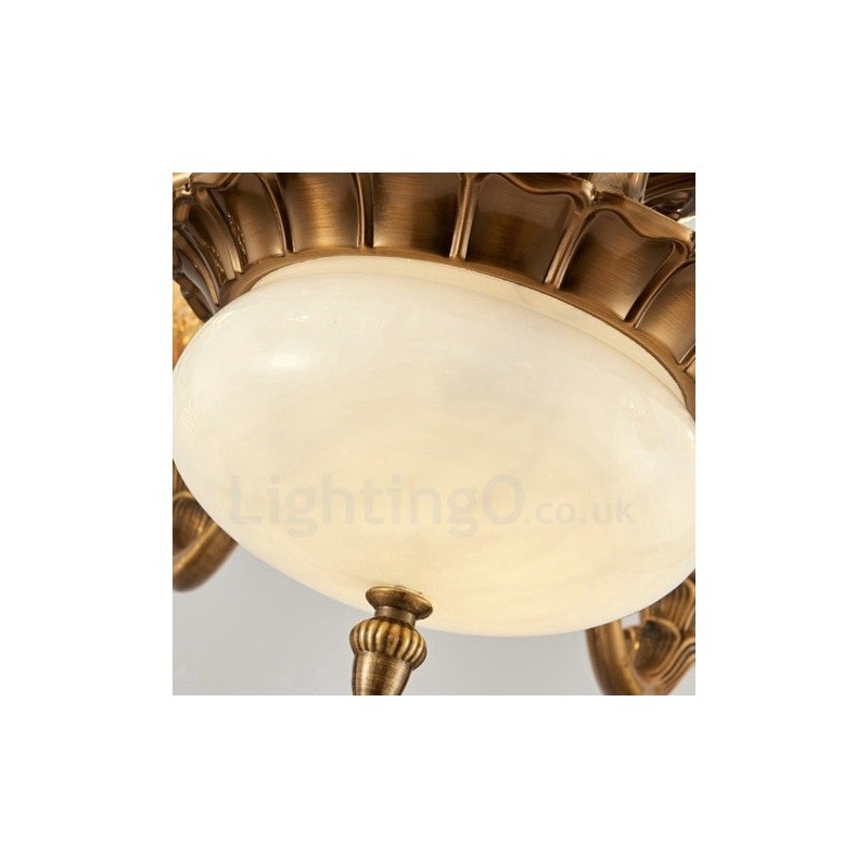 8 Light Traditional Classic Integrated Metal Chandelier