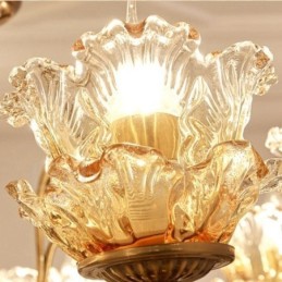 15 Light Traditional Classic Integrated Metal Chandelier