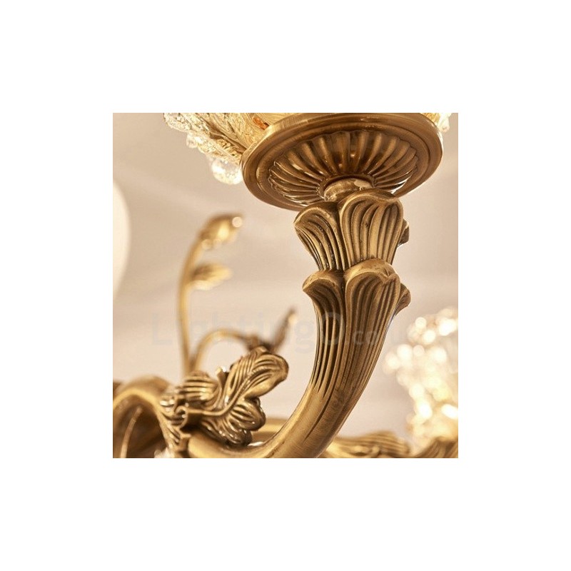 15 Light Traditional Classic Integrated Metal Chandelier