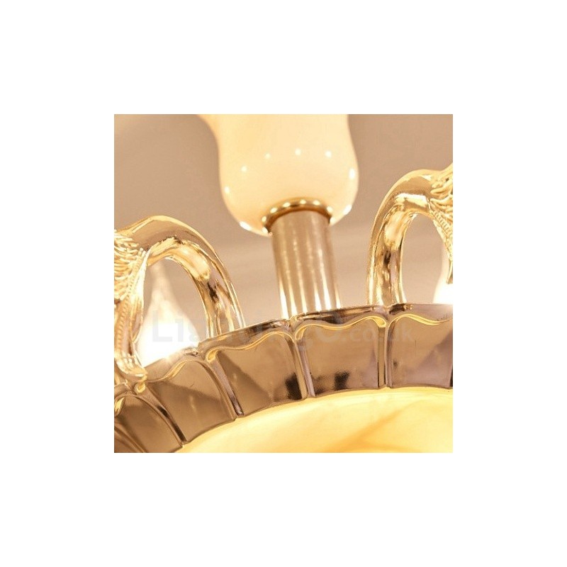 6 Light Traditional Classic Integrated Metal Chandelier