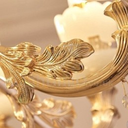 8 Light Traditional Classic Integrated Metal Chandelier