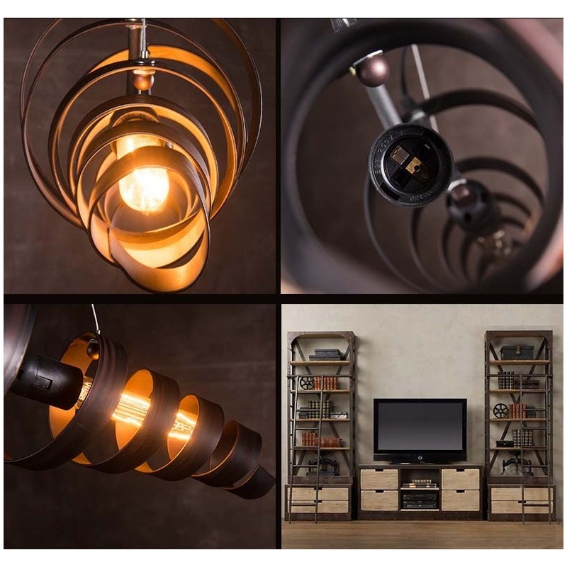 Retro Iron Lamp Modern Minimalist Industrial Style Chandelier