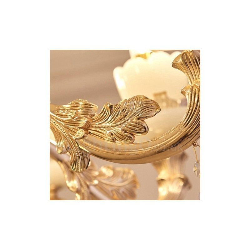 15 Light Traditional Classic Integrated Metal Chandelier