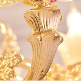 6 Light Traditional Classic Integrated Metal Chandelier