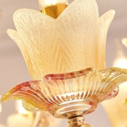 8 Light Traditional Classic Integrated Metal Chandelier