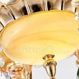 8 Light Traditional Classic Integrated Metal Chandelier