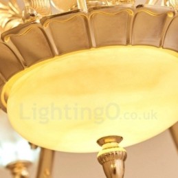 15 Light Traditional Classic Integrated Metal Chandelier